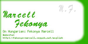 marcell fekonya business card